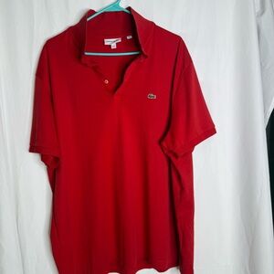 Lacoste Red Polo Shirt Vibrant Cotton Blend